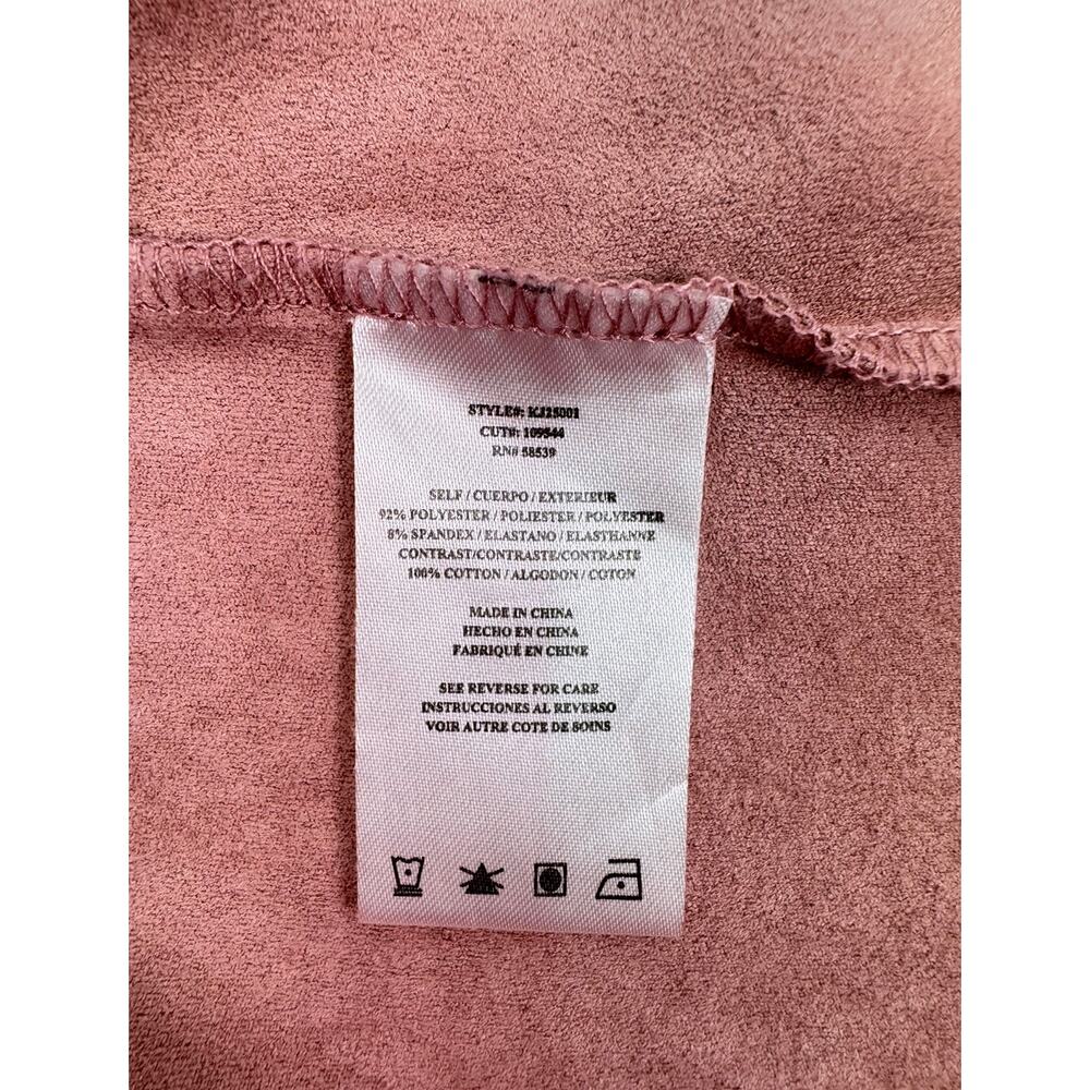 Kut from the Kloth Pink Faux Suede Drape Front Waterfall Jacket Size Medium - Picture 10 of 10